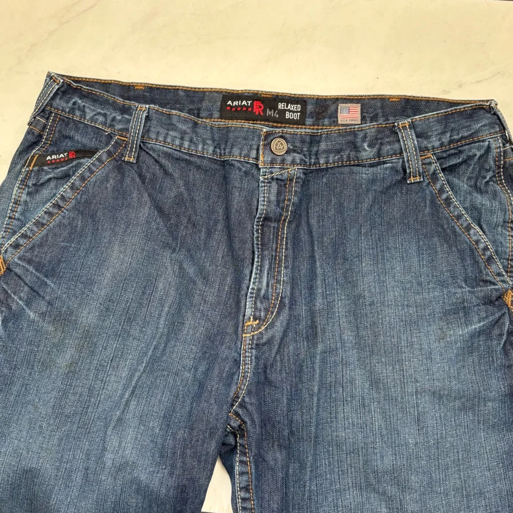 Ariat Men’s 42 M4 FR Relaxed Boot Jean Western Denim Workwear Utility Cowboy